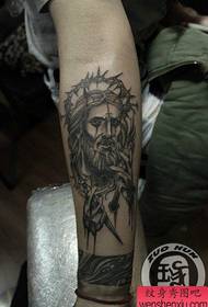 Braccio classico modello di tatuaggio pop di Gesù