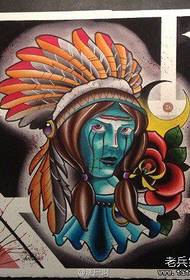 A very popular tribal beauty tattoo manuscript