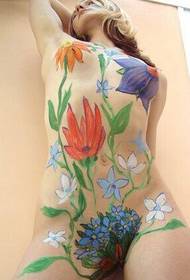 European and American beauty personality parts sexy perfect flower art