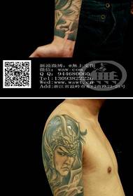Modello di tatuaggio classico braccio di fiori Zhao Zilong Zhuge Liang