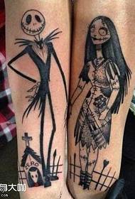 Uzorak tetovaže karaktera za noge