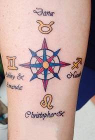 Tattoo Gemini húðflúr Klassískt og flottur Gemini húðflúr