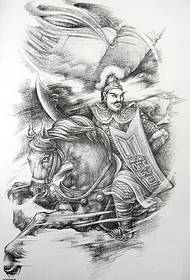 وشم تظهر صورة نمط وشم وشخصية الصينية الأسطورية