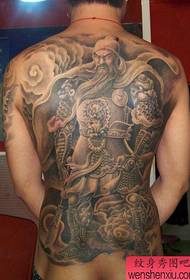 Гуан Гонг татуировкасы үлгісі: Керемет және керемет - бұл артқы жағындағы Гуан Гонг тату-суретінің бейнесі (жақсы)