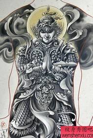 L'immagine dello spettacolo di tatuaggi introduce un gruppo di disegni del tatuaggio del Buddha vedico