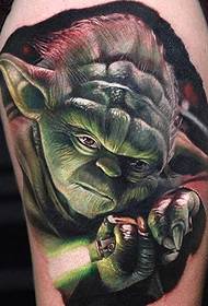 Gyönyörű híresség portré tetoválás akvarell tetoválás minta a férfi tetováló Luca