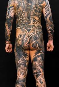 Гуан Гонг татуировкасы: бүкіл денесі Гуан татуировкасы үлгісі