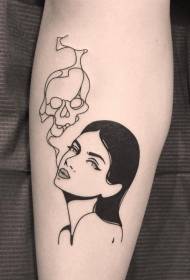 Modello di tatuaggio personaggio disegno del tatuaggio modello di carattere completo
