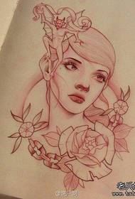 Manoscritto tatuaggio bellezza bella e bella