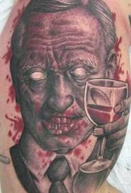 Modello del tatuaggio della ciotola di sangue del vampiro
