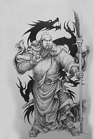 Visiems rekomenduojamas dominuojantis „Guan Pan“ drakono tatuiruotės modelis
