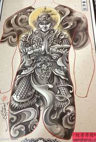 Super domineering full back Vedic Buddha tattoo pattern