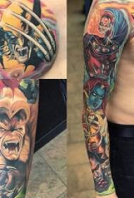 Tatuaggio personaggio dei cartoni animati multipli tatuaggio dipinto schizzo anime personaggio tatuaggio modello