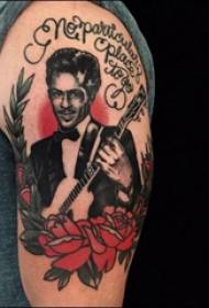 Varietà di modelli di tatuaggi di personaggi di tatuaggi neri