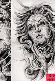 Un bellissimo e bel manoscritto di tatuaggi di bellezza europei e americani