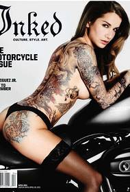 Glamourous fashion beauty sexy tattoo litrato pagpapahalaga