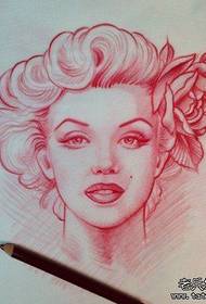Marilyn Monroe pulchellus vulgaris habet imaginem et stigmata manuscript