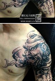 Rameno super pekný klasický tetovací vzor Zhang Fei