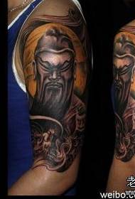 Guan Gong Tattoo Tsarin Haraji: Arm Guan Gong Tattoo Tsarin Harafa Mallaka hoto