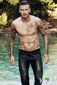 Estrella de fútbol David Beckham guapo tatuaje foto