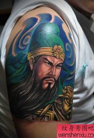 Cool tetování Guan Gong s velkou paží