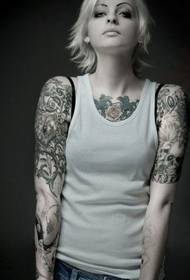 Európai és amerikai szépség személyiség doodle tetoválás