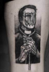 figura tatuazh sting i errët i stilit të errët