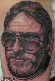 Modello di tatuaggio maschile barba gamba