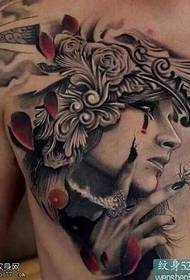 Modello di tatuaggio personaggio sposa