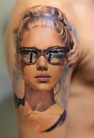 Conjunto de padrão de tatuagem realista de personagem 3D realista de 9