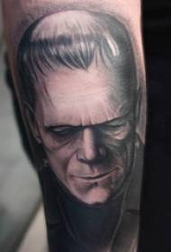 Braccia dei ragazzi su Grey Sketch Sting Tips nero Immagine creativa del tatuaggio del personaggio del ragazzo di orrore