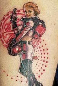 Modello di tatuaggio personaggio personaggio ragazza modello di tatuaggio ragazza coscia personaggio