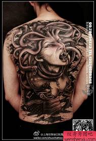 Modello di tatuaggio medusa a schiena piena super bello prepotente