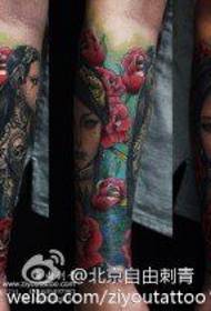 Arm pop popular illustrazione mudellu di tatuaggi di bellezza