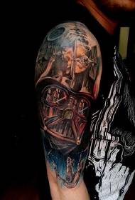 Umlinganiswa womlinganiswa weMask kwi-Star Wars Jedi Knight tattoo pateni