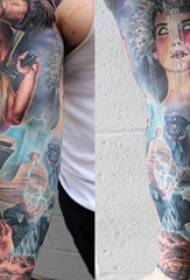 Character tattoo pattern variety of painted tattoo sketch character portrait tattoo pattern