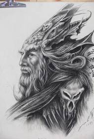 Modello di tatuaggio teschio di personaggi europei e americani