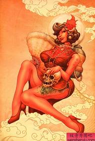 Sexy tóir amháin lámhscríbhinn tattoo áilleacht