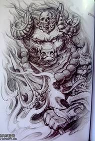 Materiale del modello del tatuaggio del diavolo della mucca