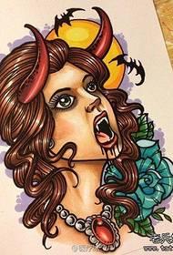 Popular cool a vampire beauty tattoo manuscript