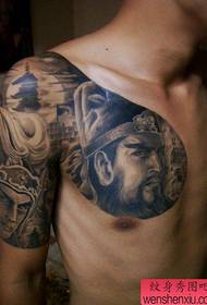 Δημοφιλή σούπερ όμορφος μισό μοτίβο τατουάζ Guan Gong Zhao Yun