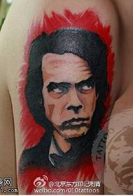 Patrón de tatuaje de retrato de estilo chino