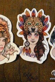 skupina čudovitih plemenskih lepotnih tetovaž rokopisov