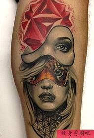 Tatuaggio veterano un lavoro di tatuaggio di figura concettuale