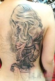A variety of prestige painted abstract lines warrior tattoo pattern