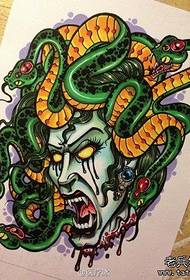 Fantastico modello di tatuaggio Medusa di una nuova scuola super bello