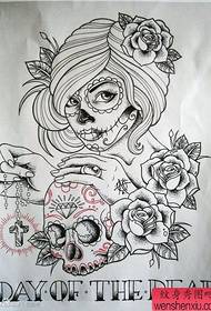 Lijep i lijep rukopis za tetovažu undead beauty