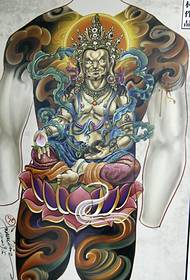 un modello di tatuaggio di Buddha a pieno sostegno