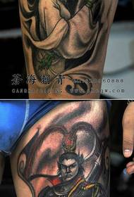 Legs with rubles and tattoos