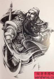 Un manuscrit de tatouage Guan Gong cool et beau